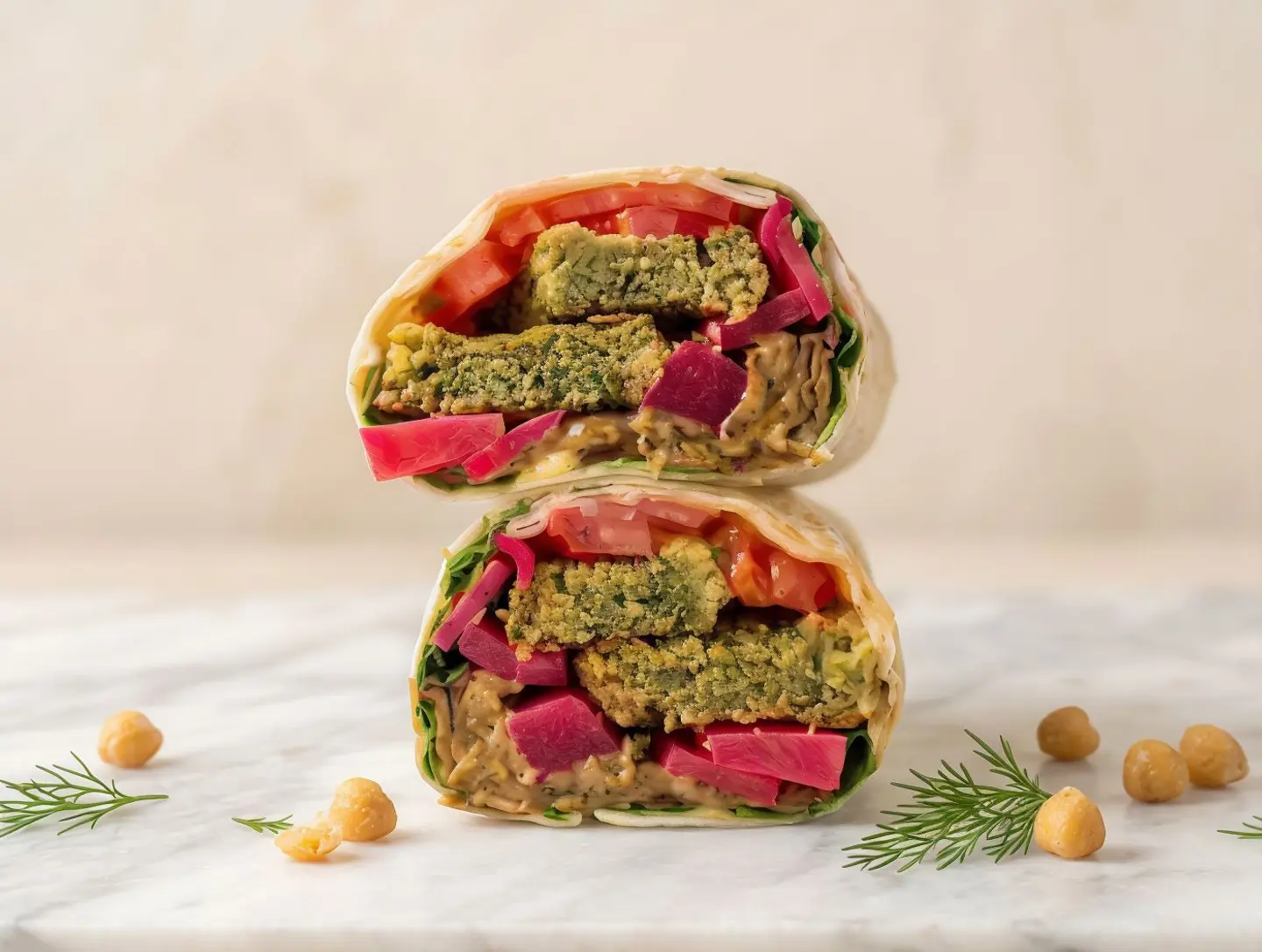 Baked Falafel Wrap