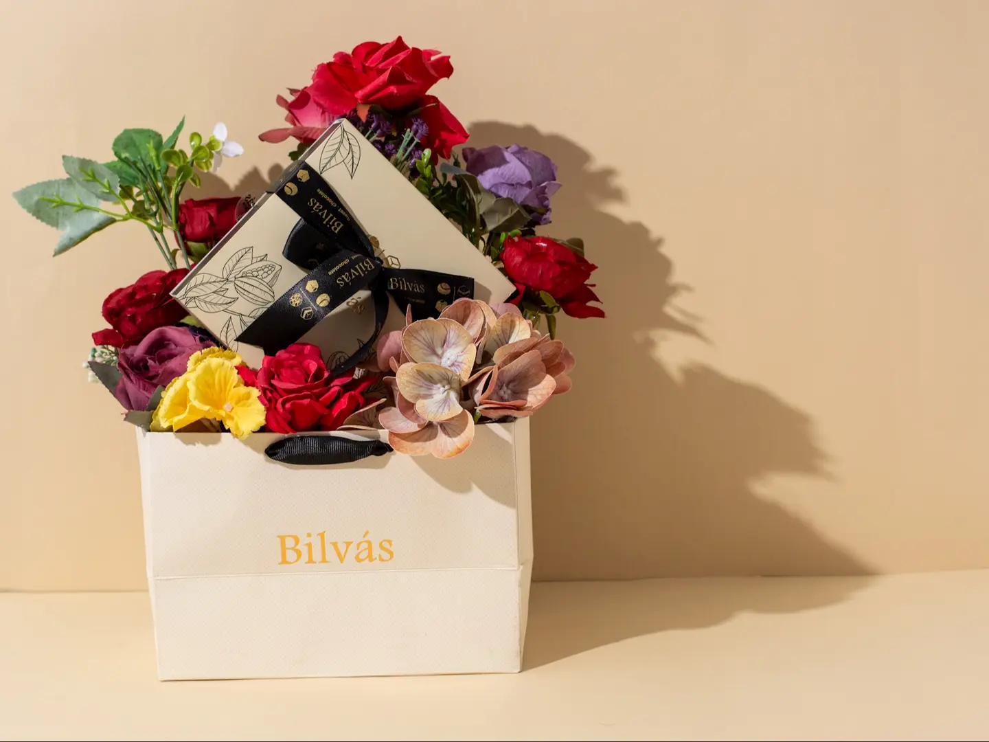 Gift Box Chocolate With Flowers