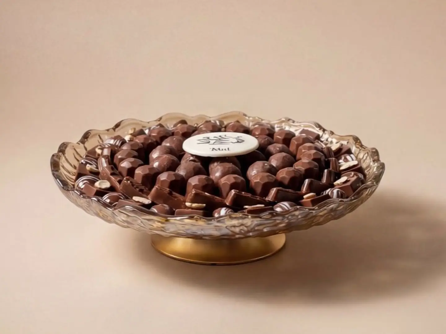 شوكلاتة صحن زجاج عسلي