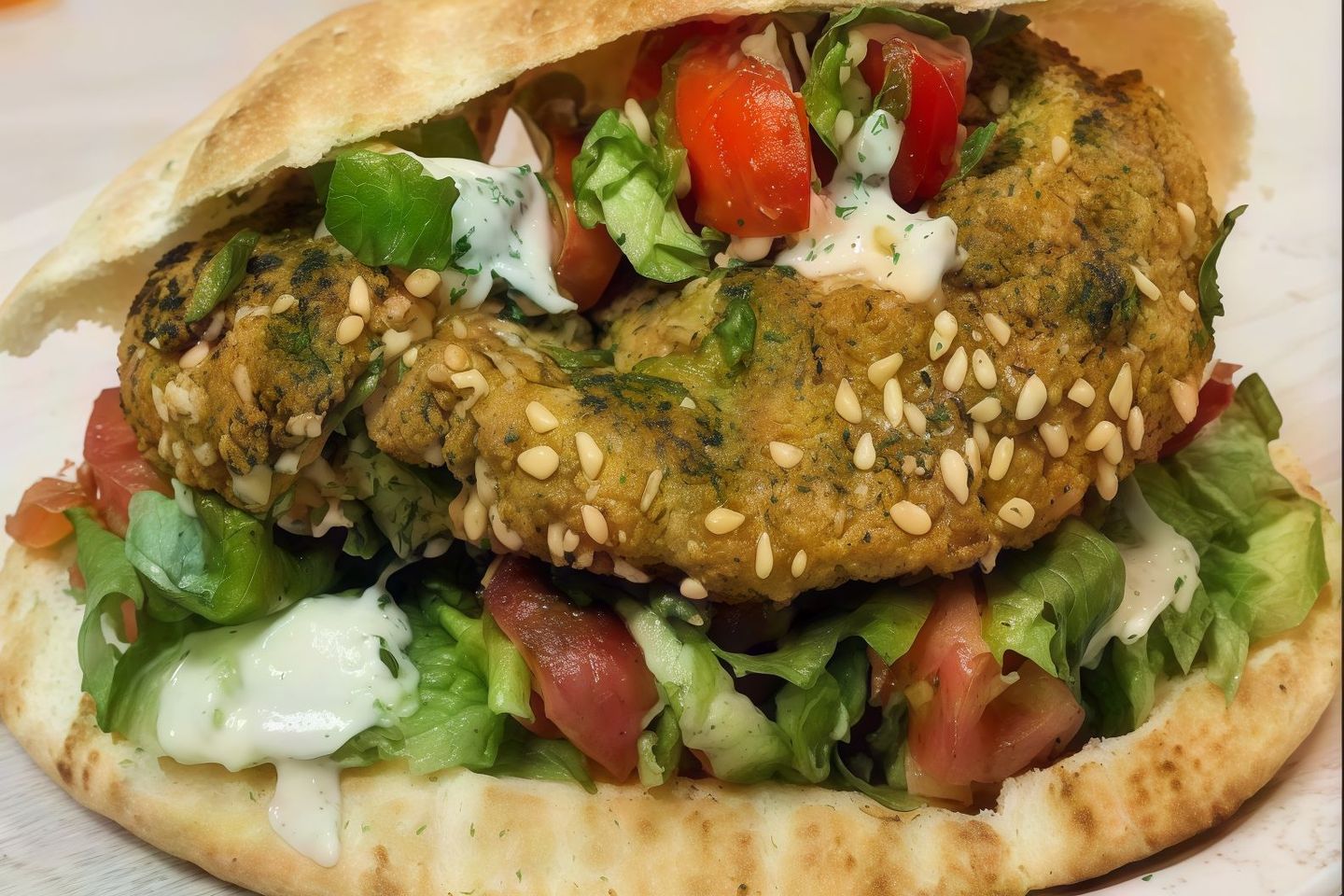 Falafel And Basturma Sandwich