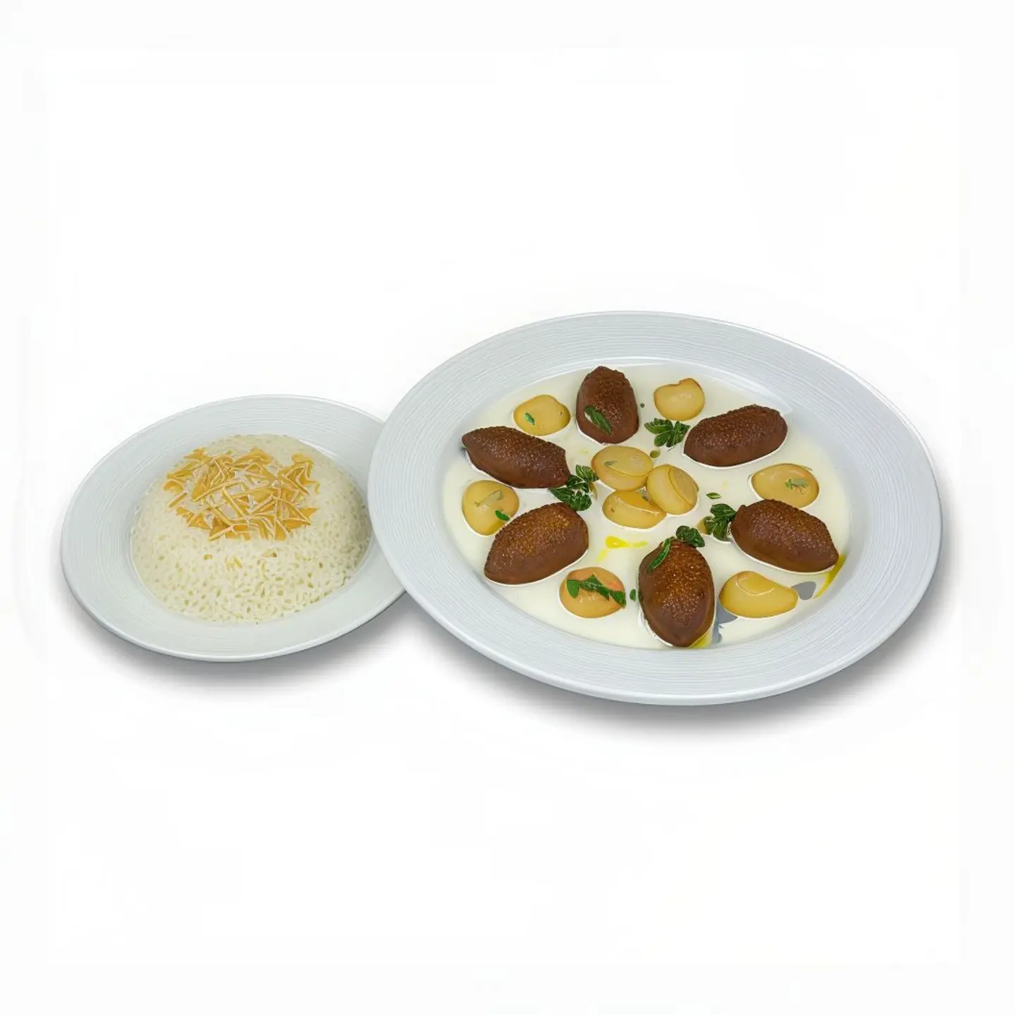 Kibbeh With Laban And Shish Barak