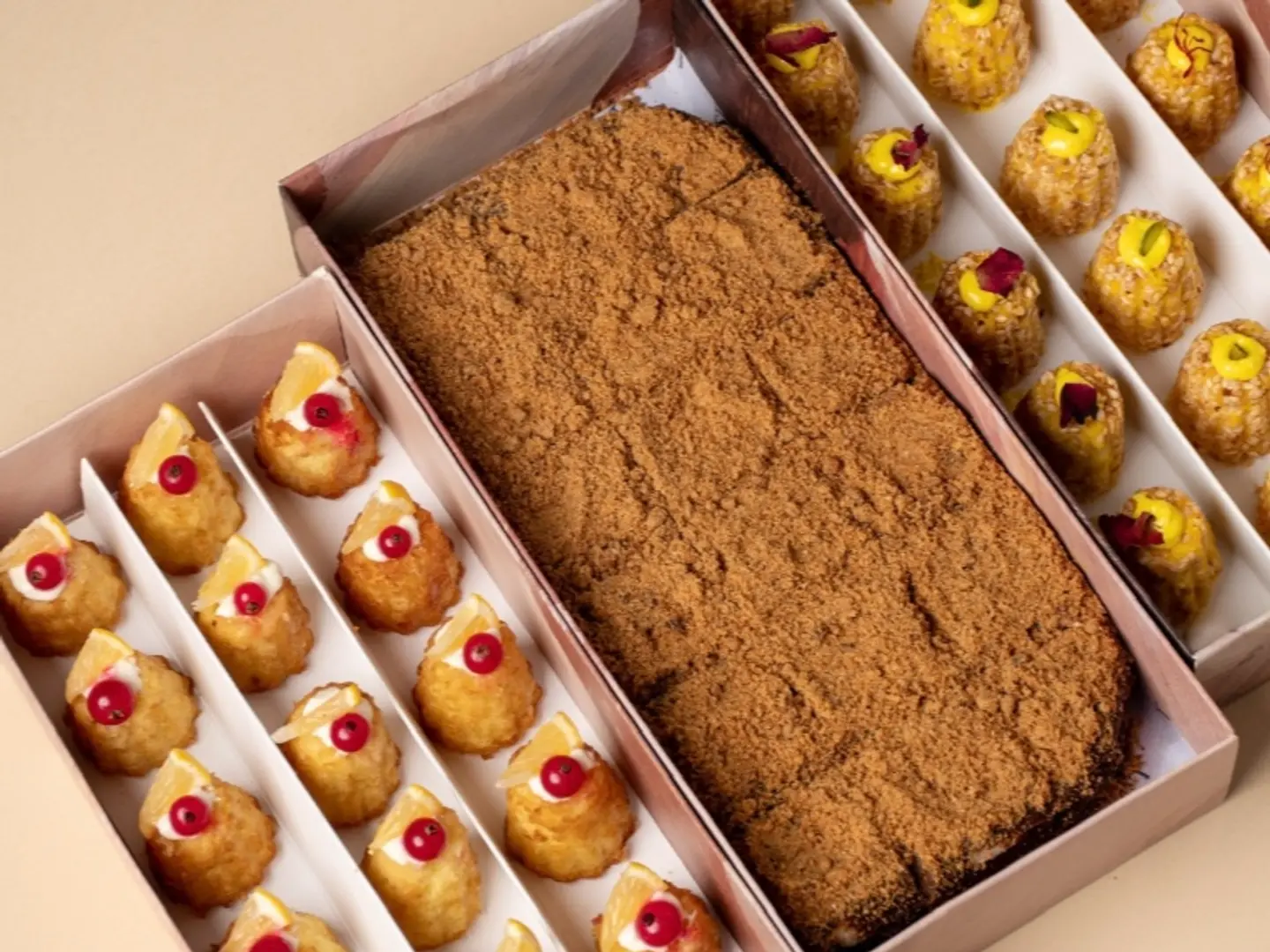 Brownies, Lemon Tiny Cakes, And Tiny Aqili Cake