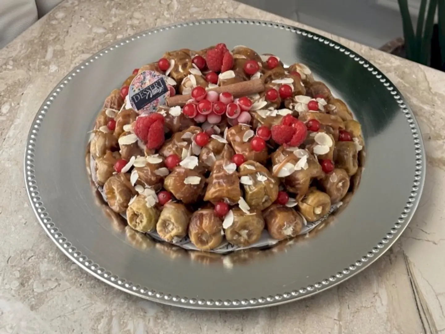 Silver Tray Cheesecake Stuffed Dates In A Silver Tray