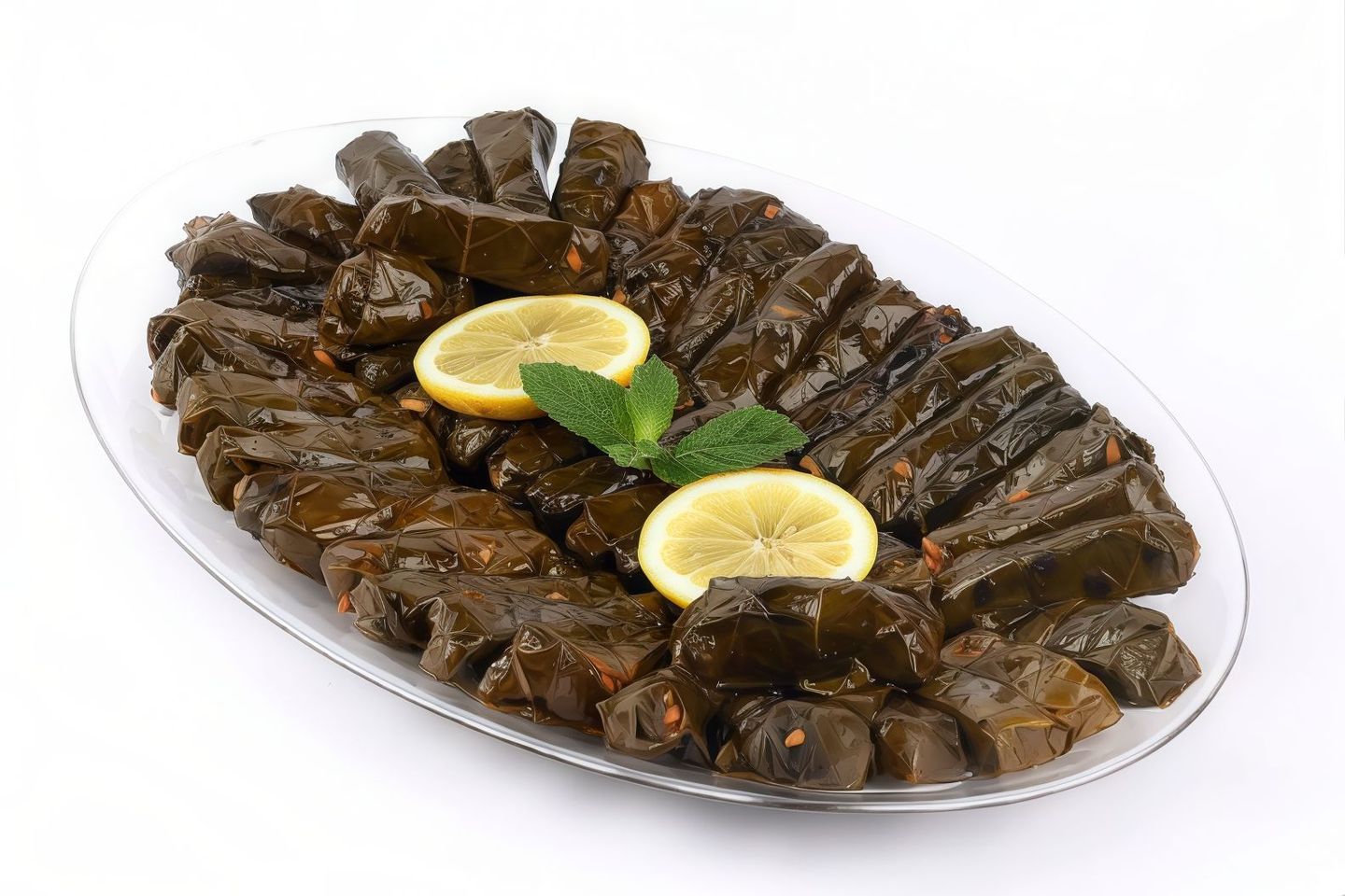 Plate Of Grape Leaves With Hijazi Mixture 5233