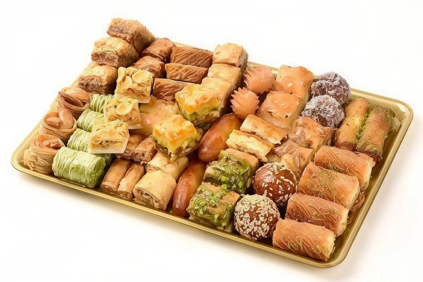 Plate Of Sheera Sweet (Mixed Shera Sweet With Mixed Baklava) 1000 Grams 324