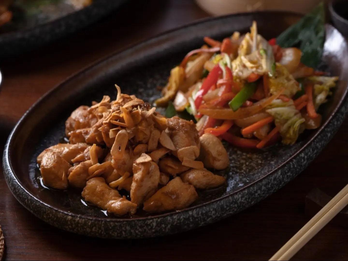 تيبنياكي دجاج بالخضار