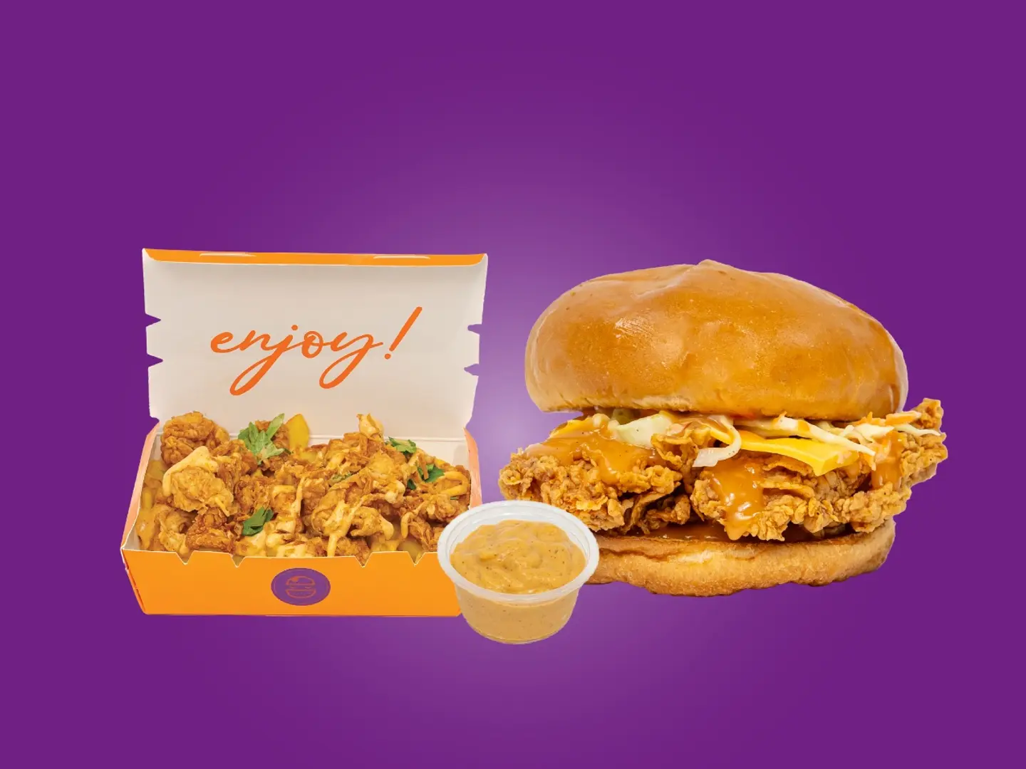 Classic Crispy Burger And Chicken Fries