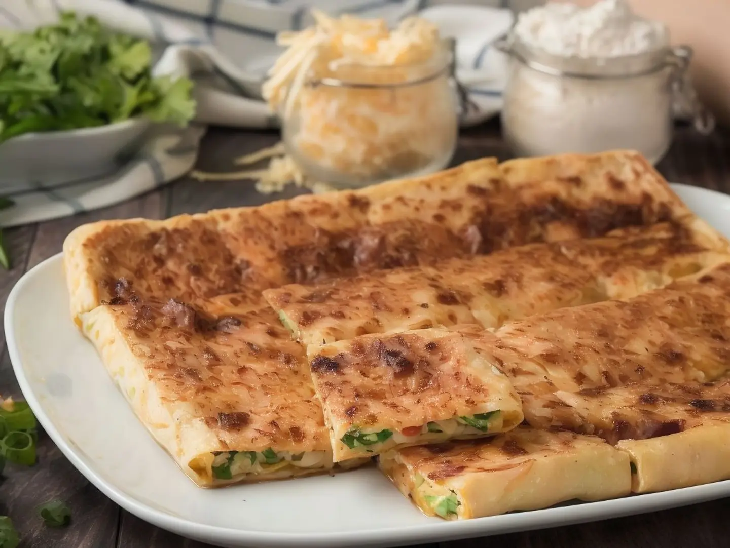 مطبق خضار جبنة شيدر