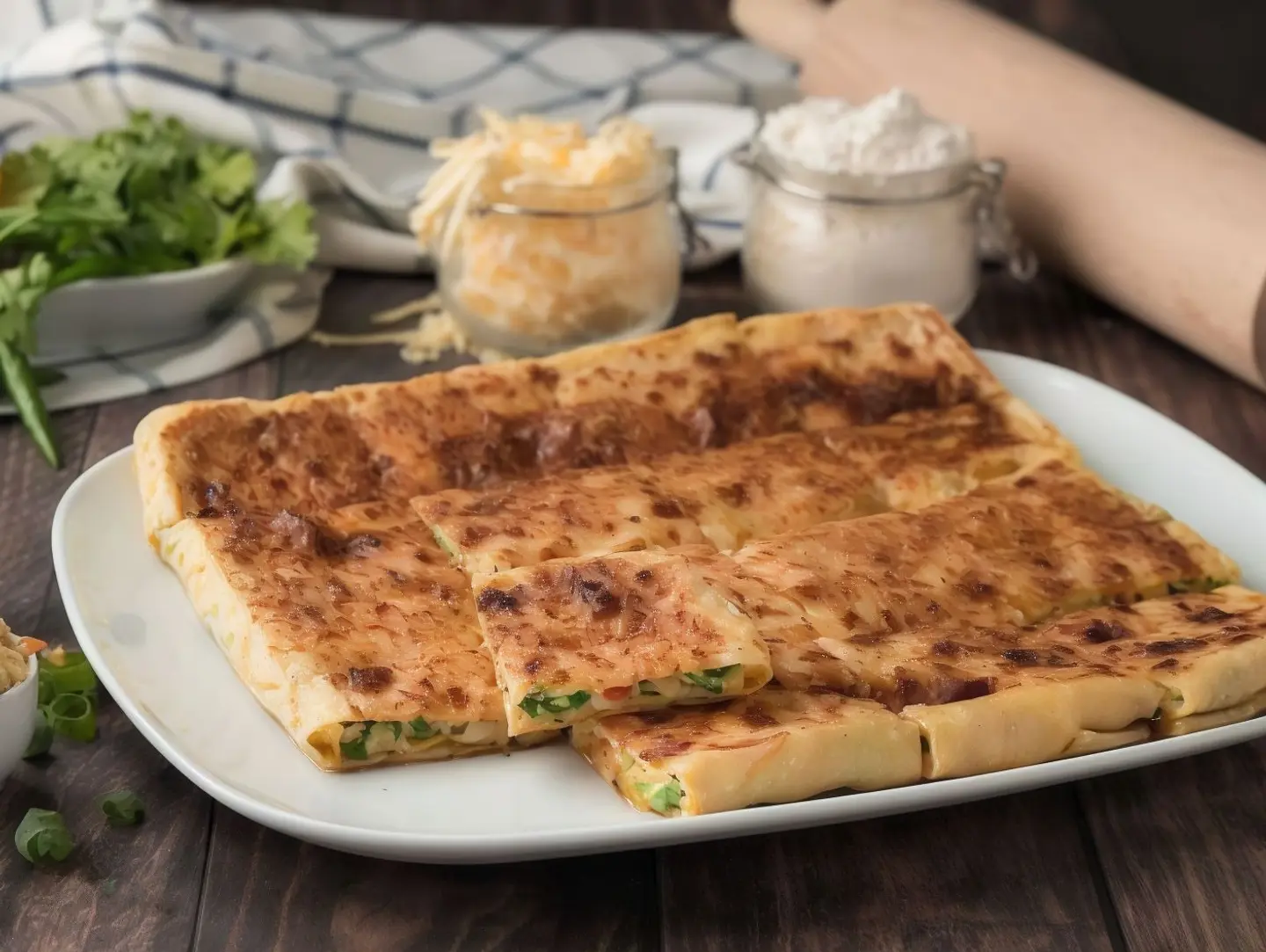 مطبق خضار جبنة شيدر باللحم الطازج دبل كبير