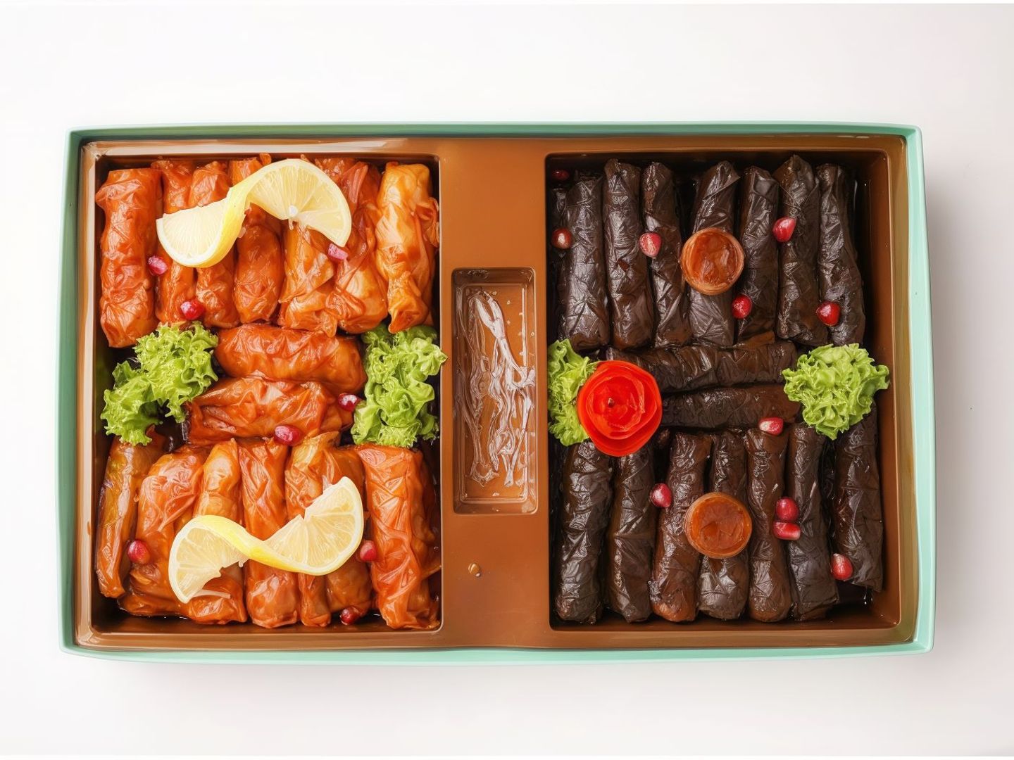 Double Box (Grape Leaves & Cabbage)