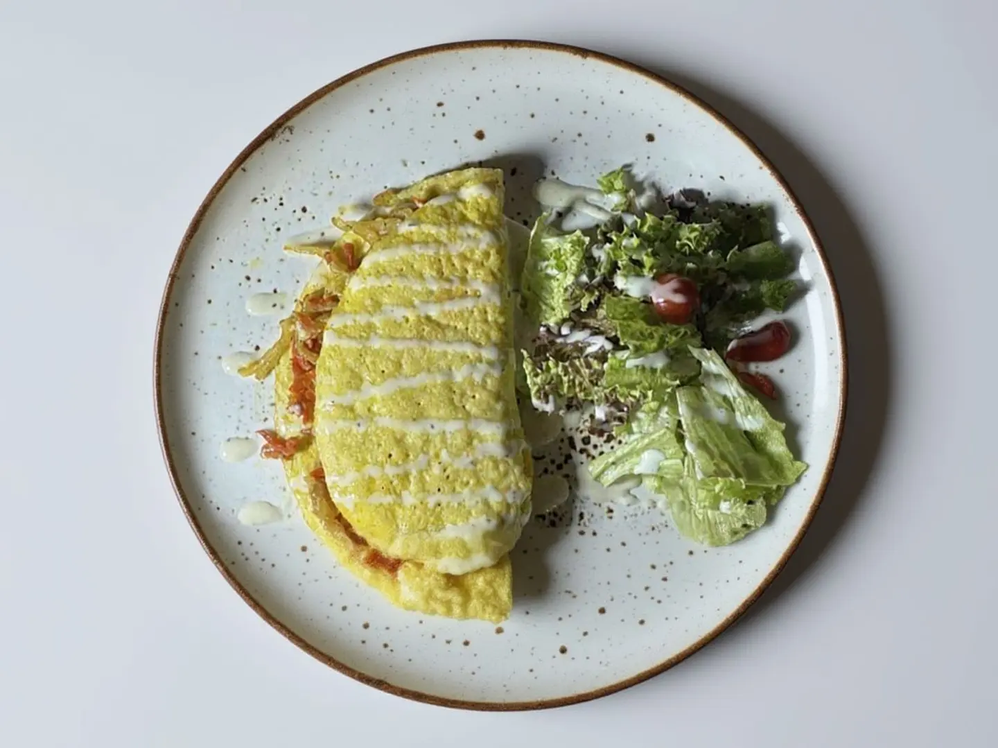 اومليت البطاطس بالخضار