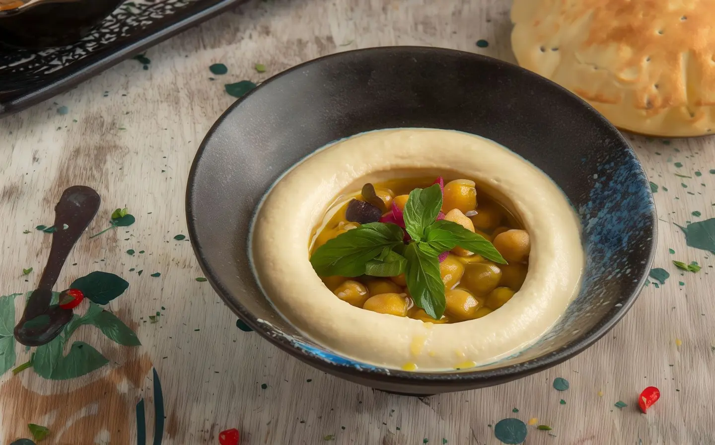 حمص بالطحينية