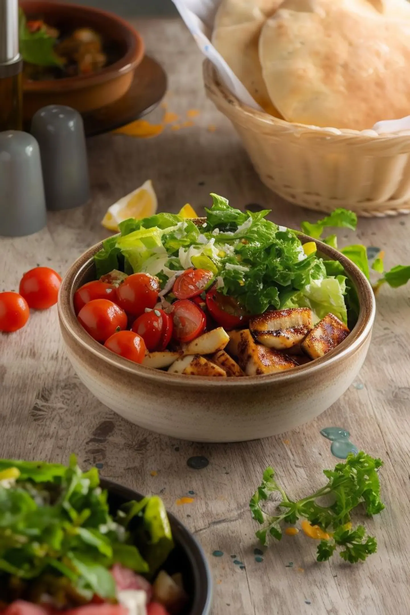 سلطة حلوم مشوية