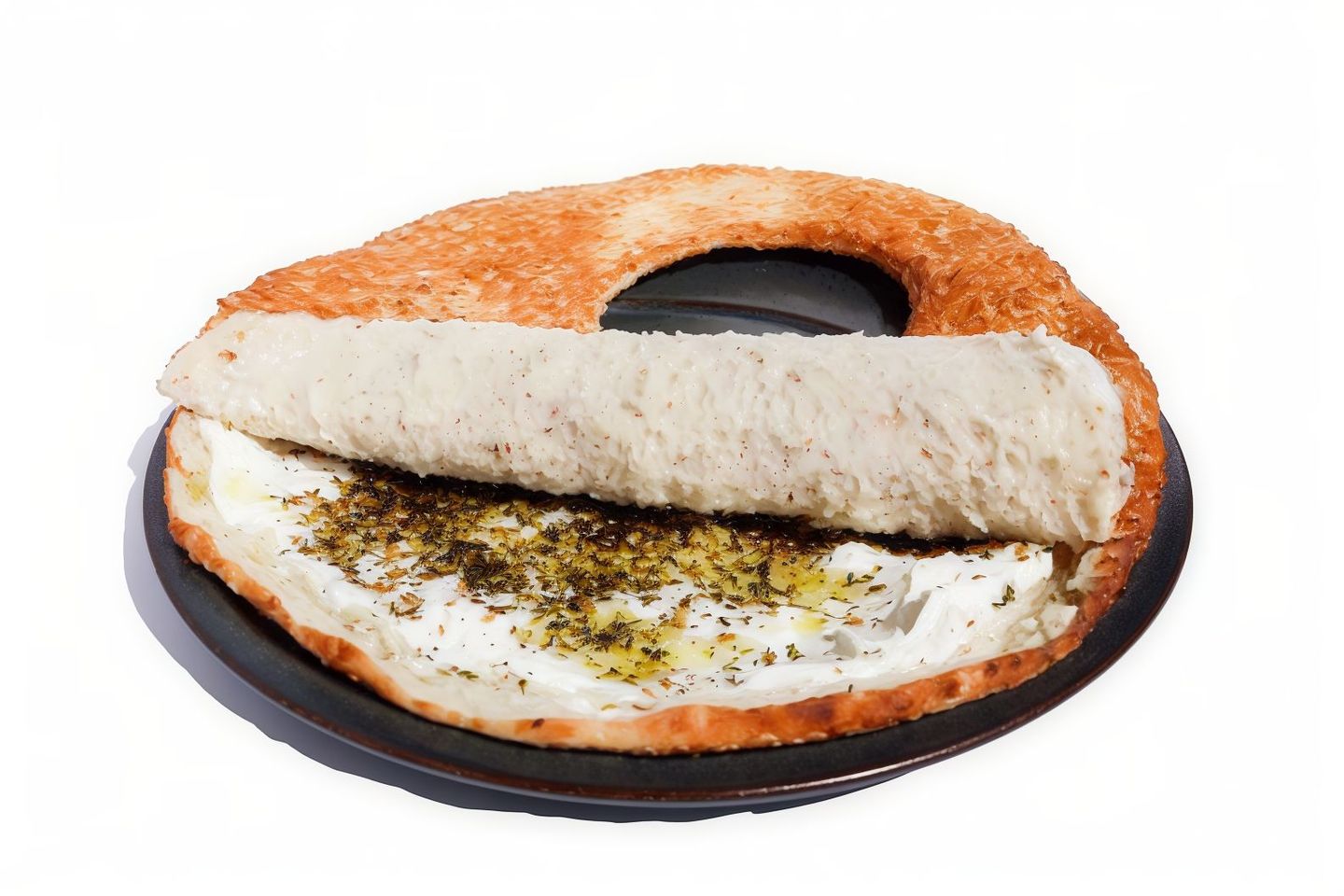 كعك بالزعتر واللبنة