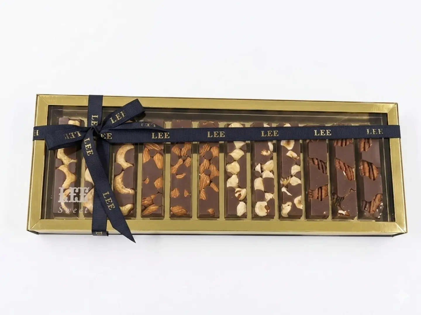 Acrylic Box Of Chocolate Fingers With Nuts