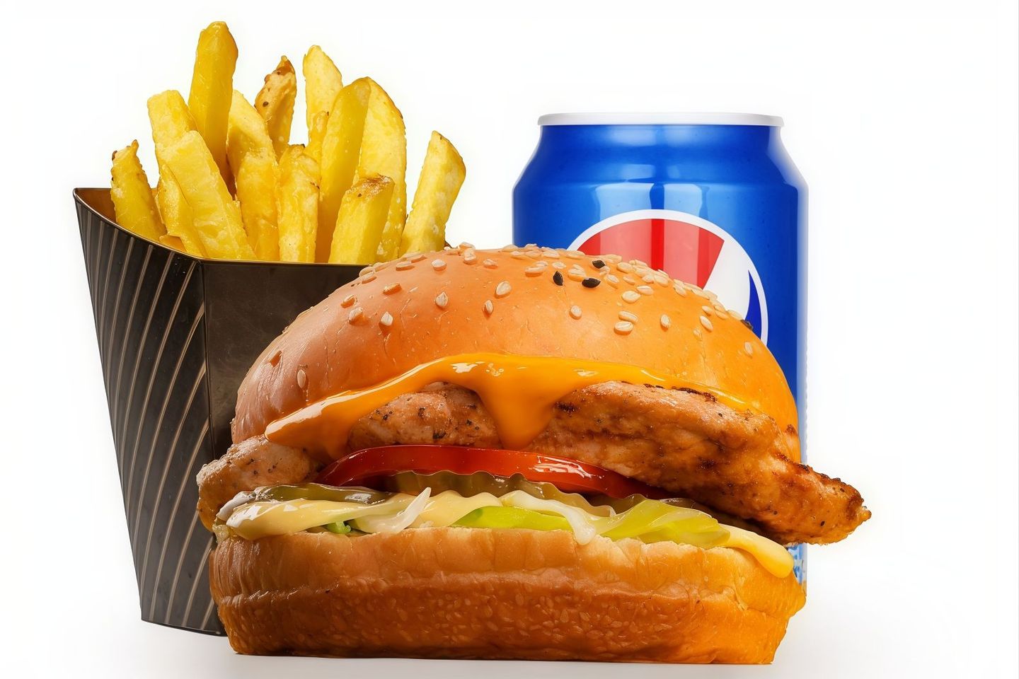 وجبة برجر دجاج