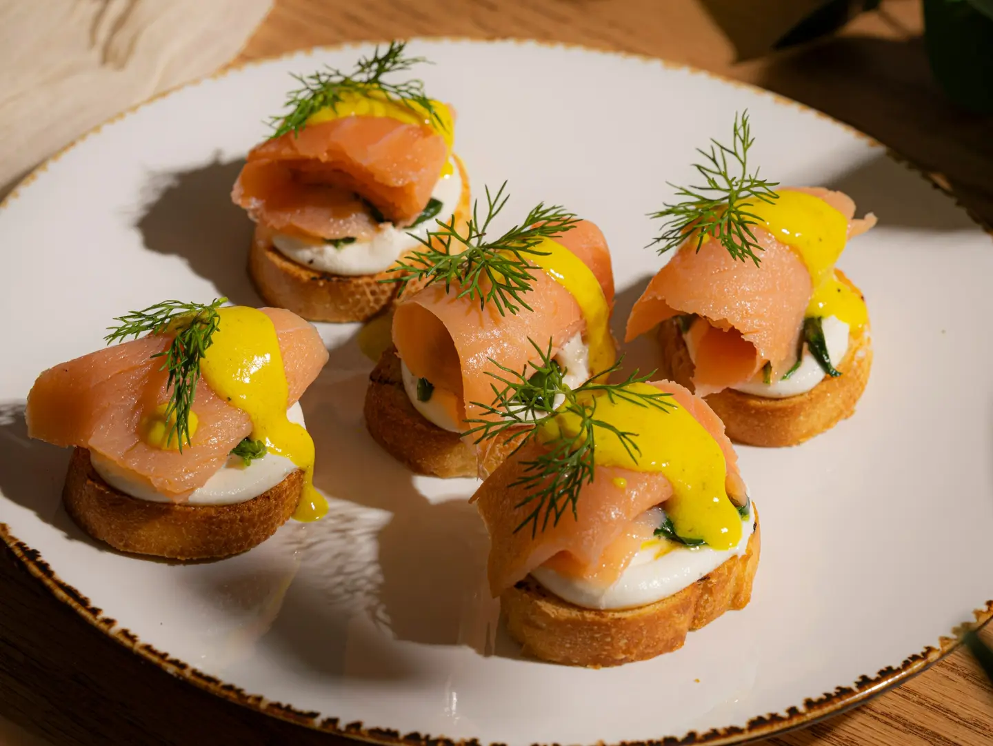 Salmon Bruschetta Bites