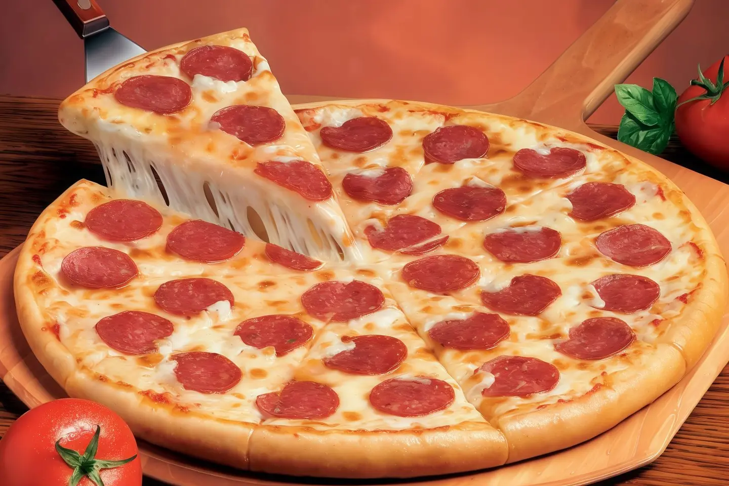 بيبروني مع الجبن السائل