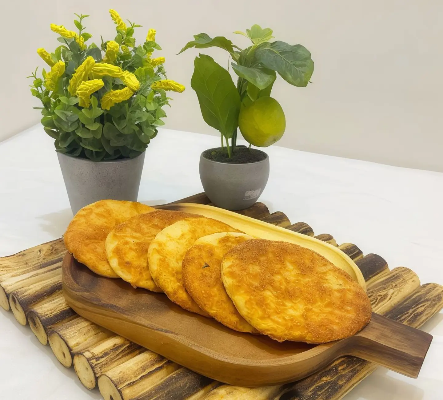خبز عربي كيتو ۳ ارغفه