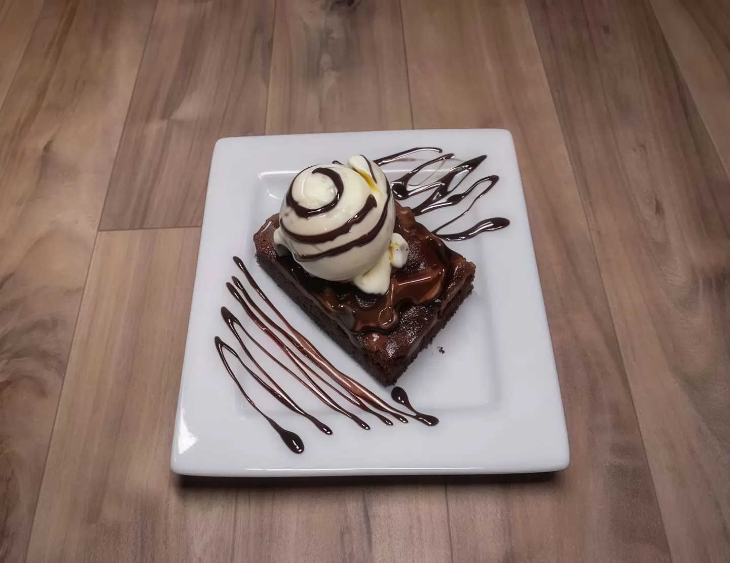 Hot Chocolate Brownie With Ice Cream