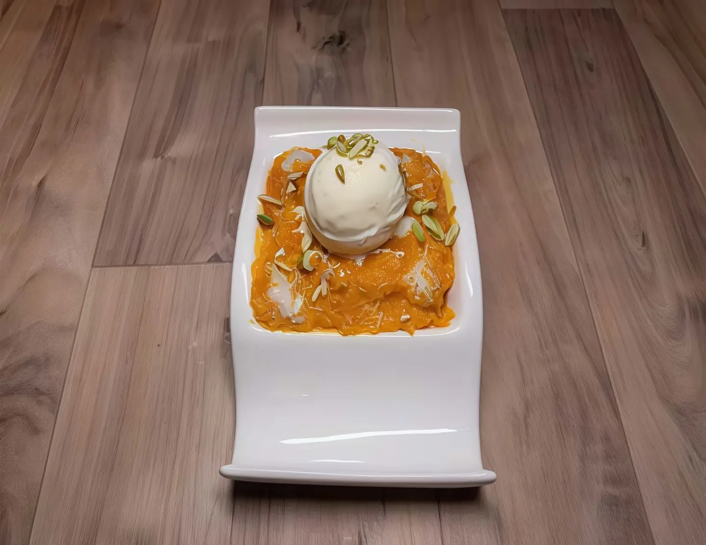 Carrot Dessert With Ice Cream