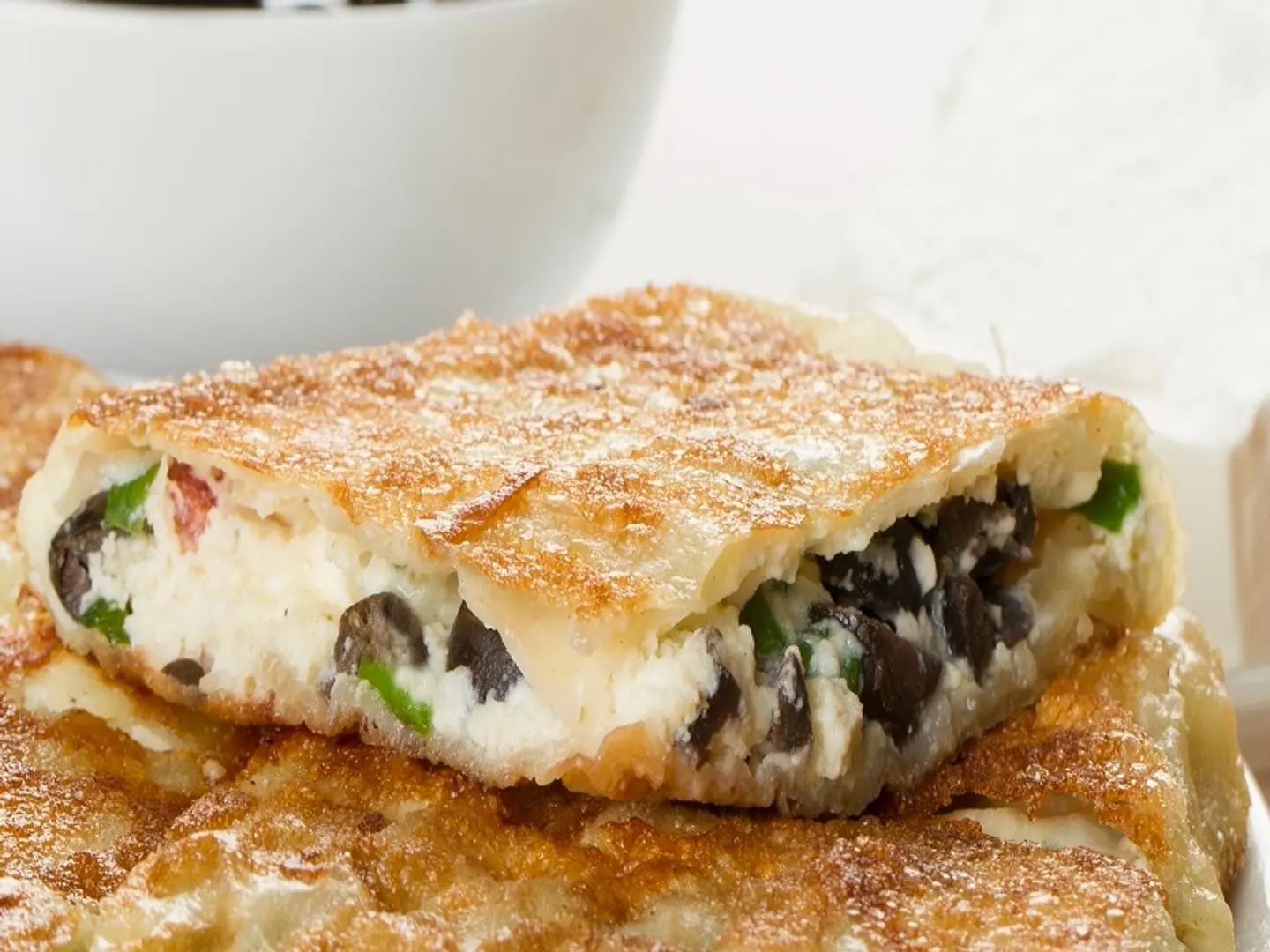 White Cheese And Olive Pie