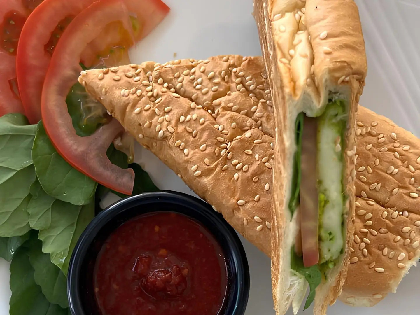 Halloumi And Pesto Sandwich