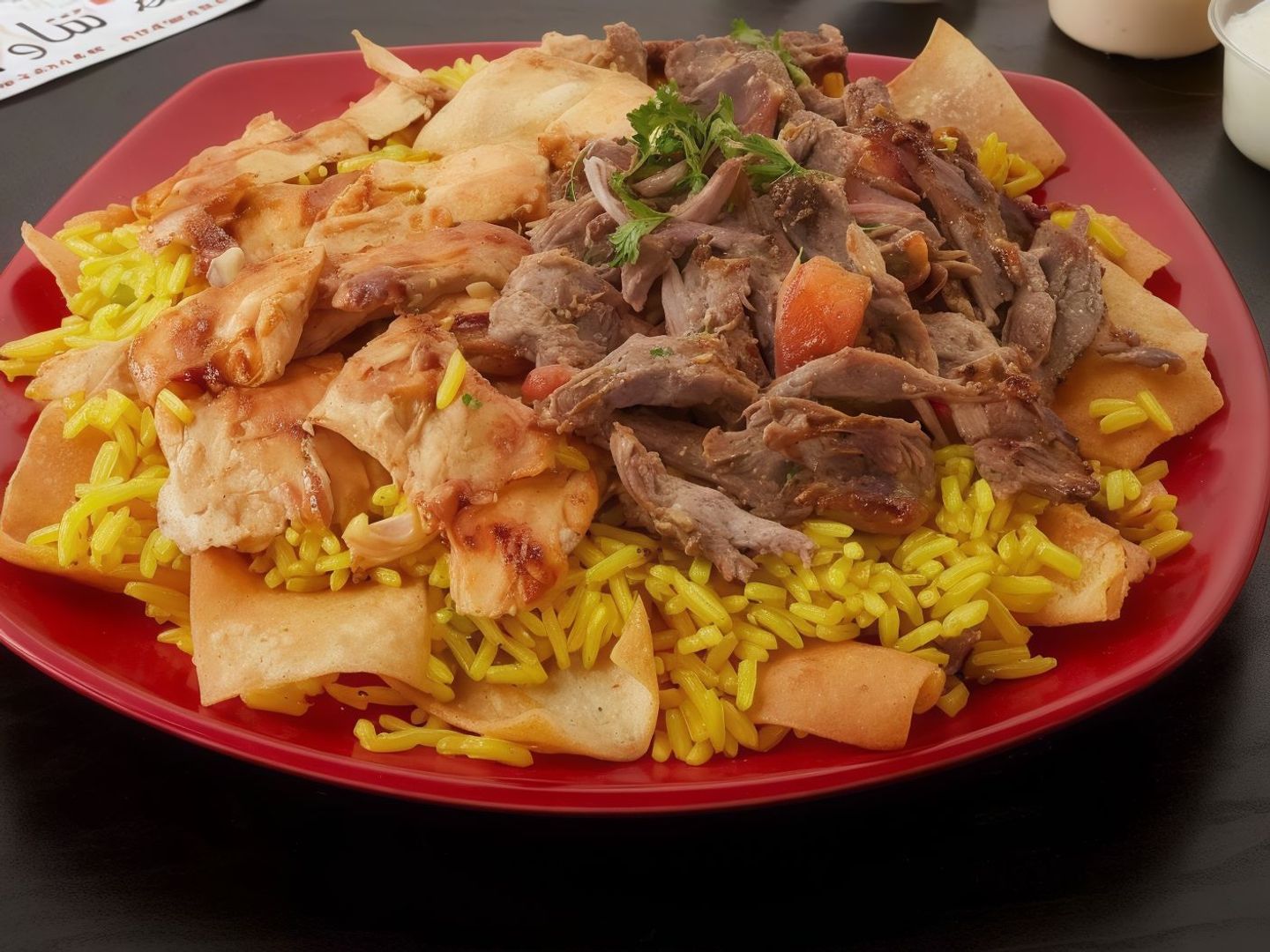 فته شاورما لحم
