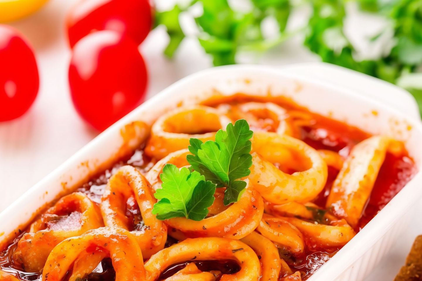 Squid Casserole - Red Sauce