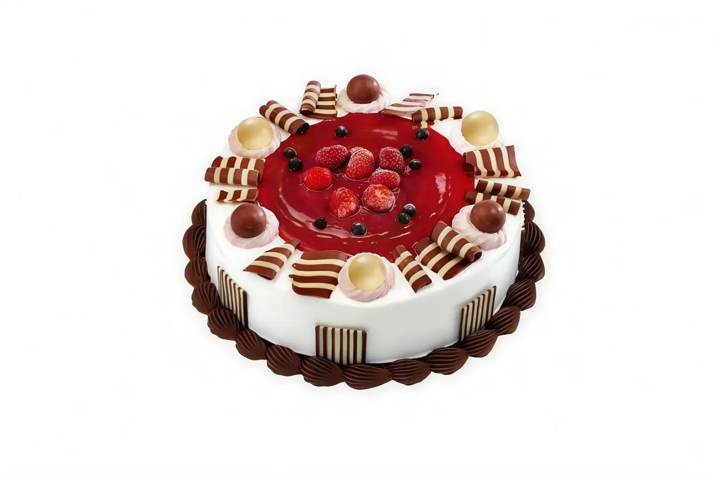 Large Round Cake   Praline Berry Splendor