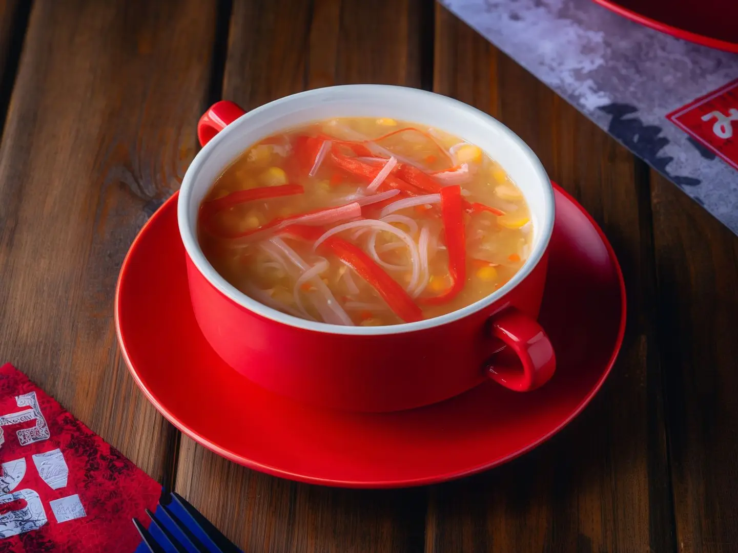 شوربة سلطعون مع الذرة