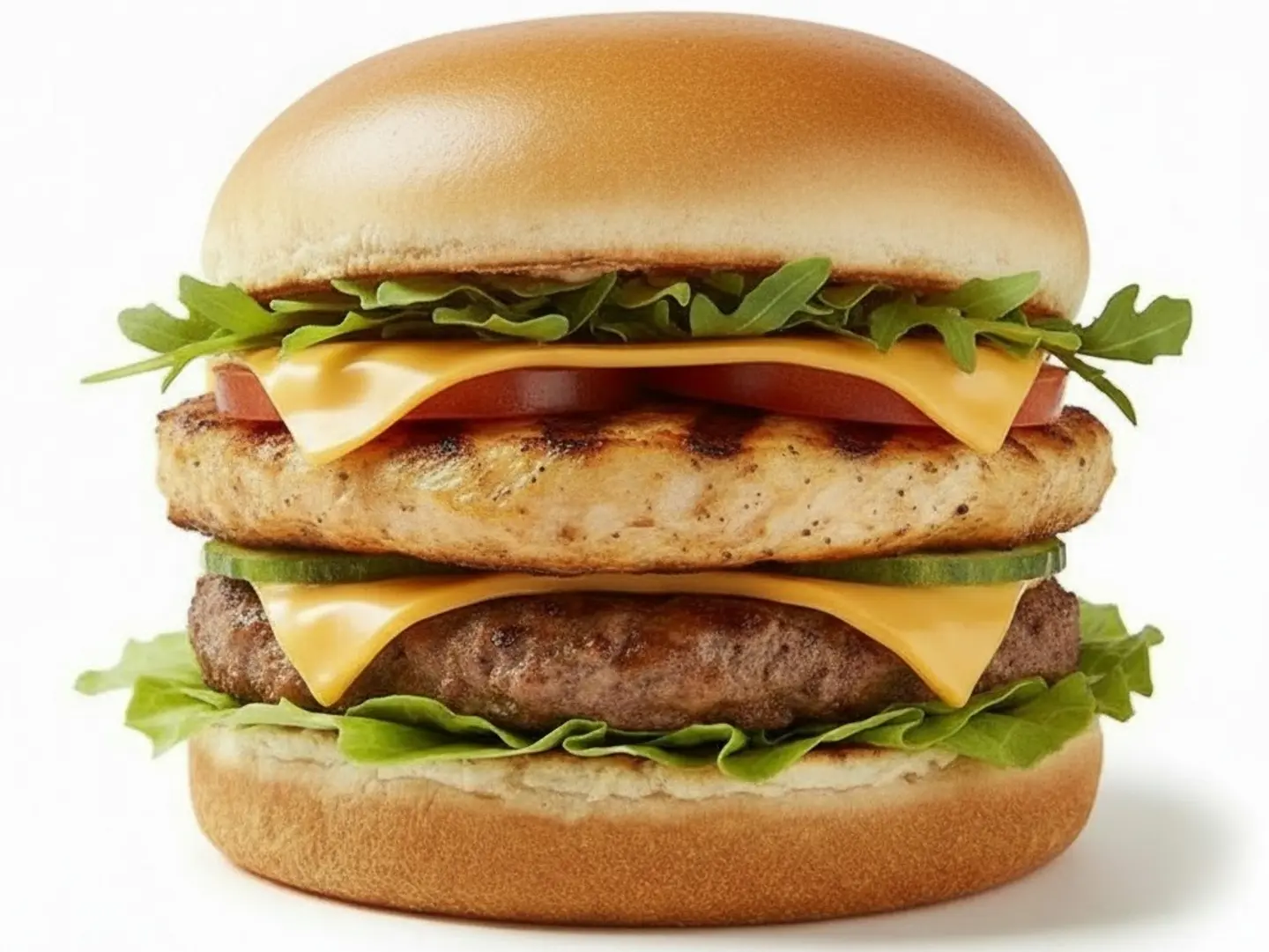 Double Chicken Burger With Cheese