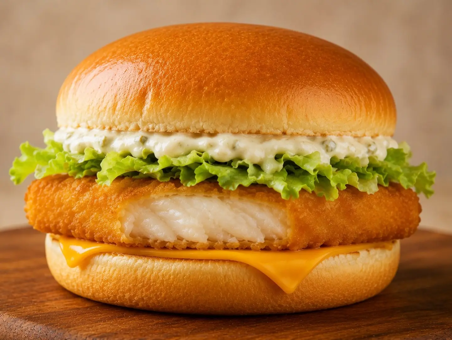 Fish Burger Meal With Cheese