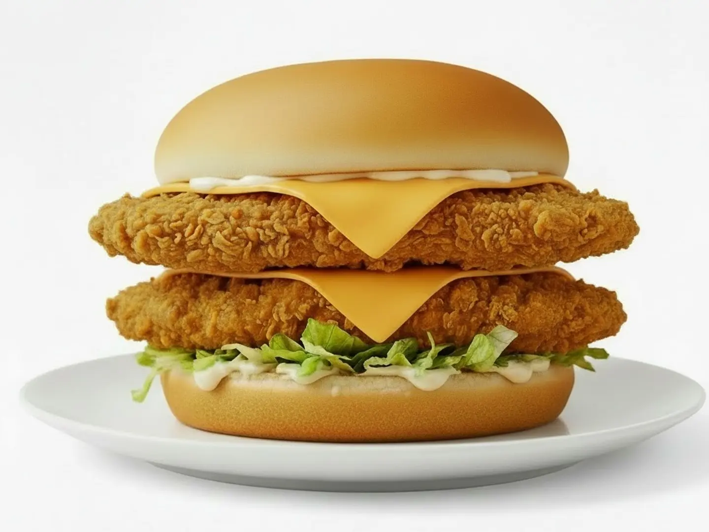 Double Zinger Burger Meal With Cheese