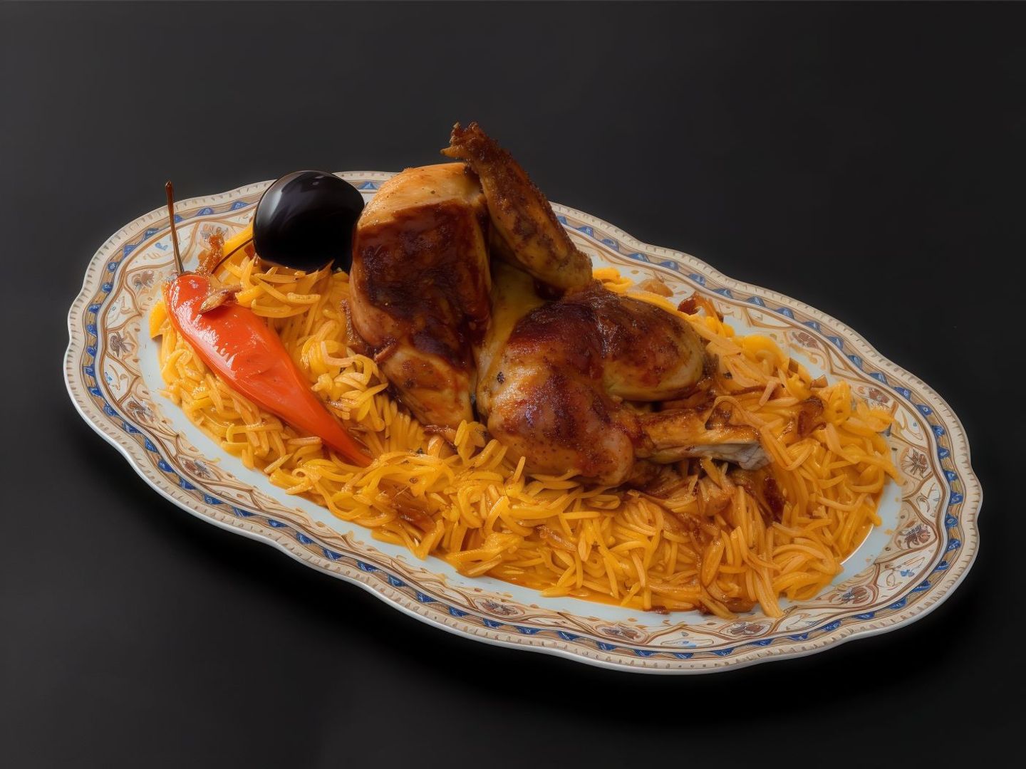 كبسة غريب دجاج - حبة دجاج كاملة