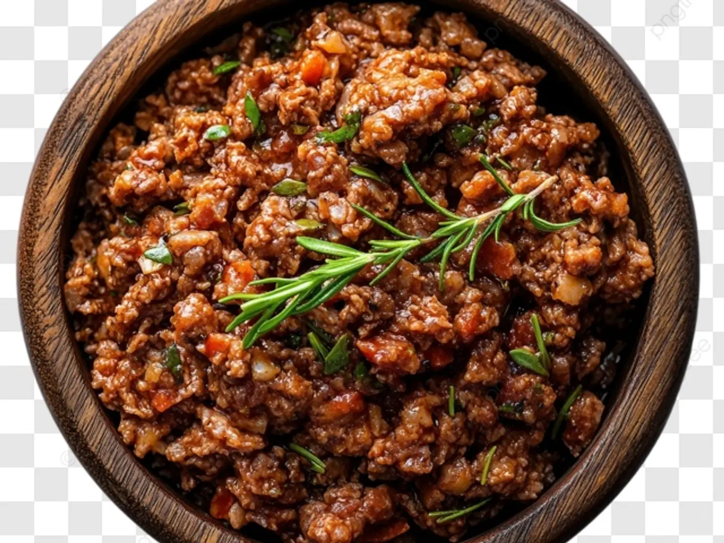 Plate Of Fresh Minced Meat