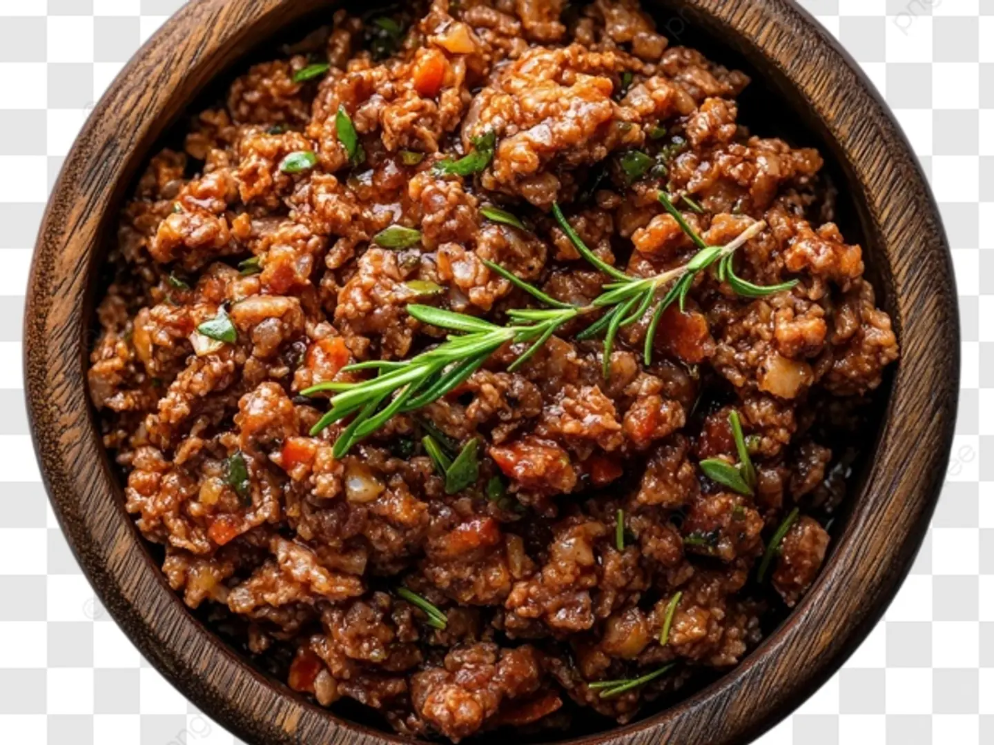 Plate Of Fresh Minced Meat With Cheese