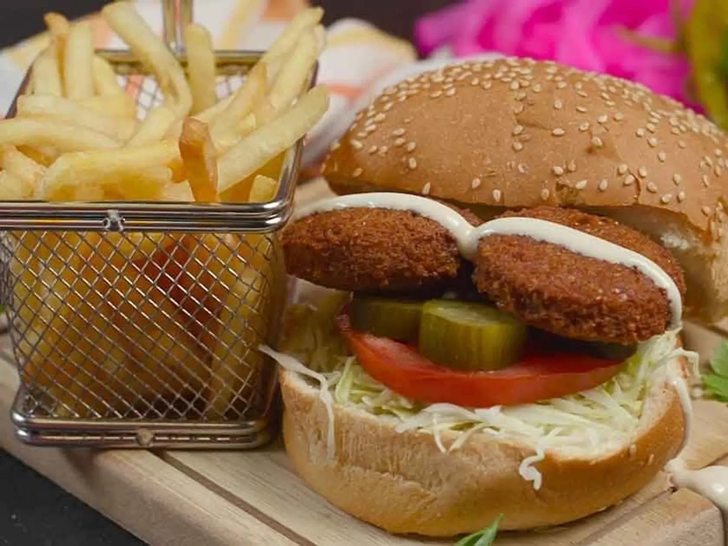 Falafel With Eggs And Cheese