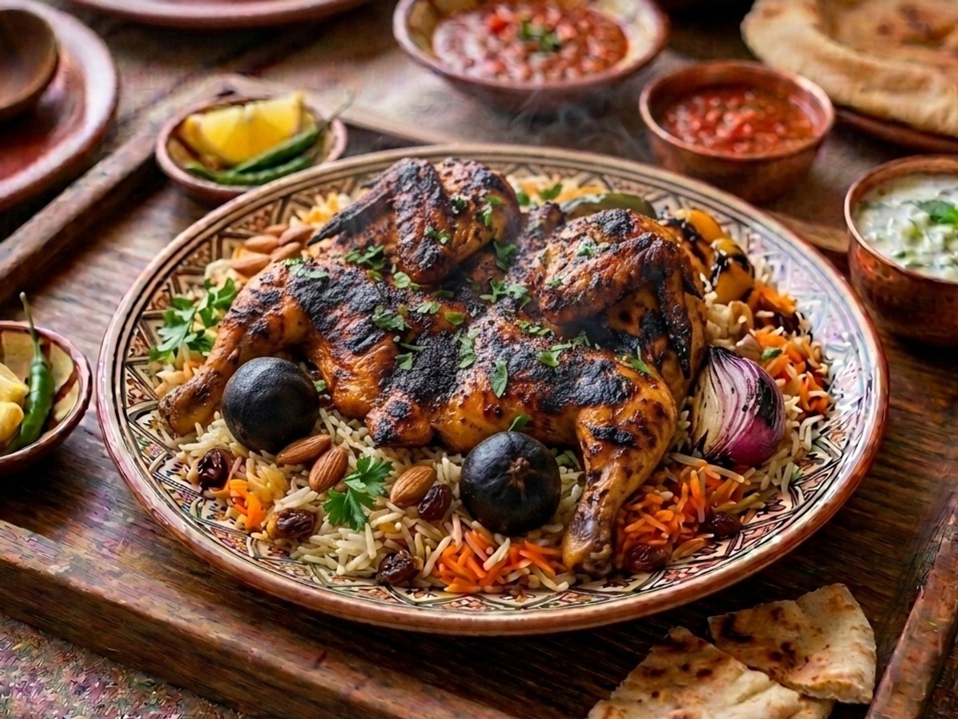 دجاج عالفحم - ربع حبة دجاج على الفحم