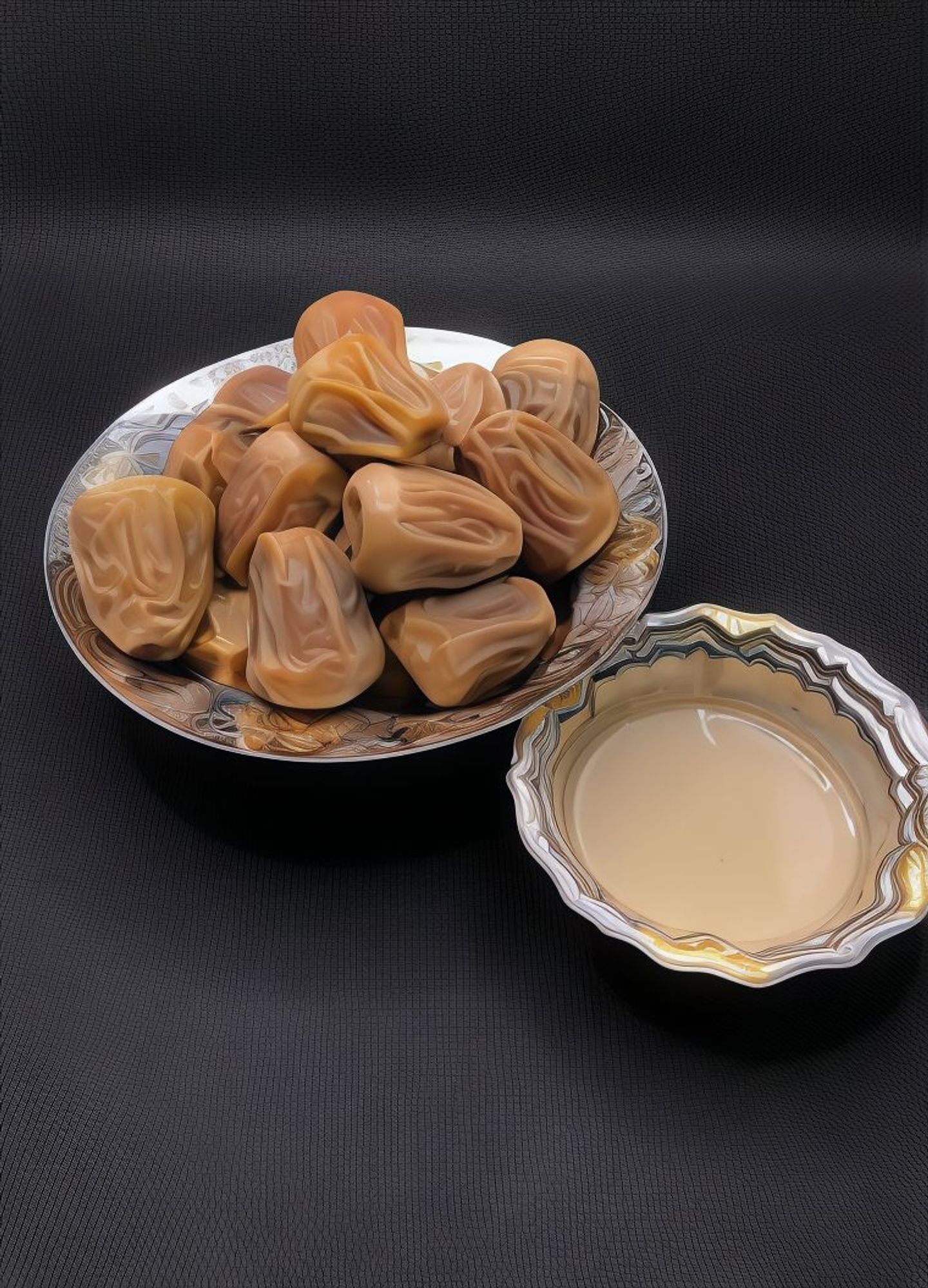 صحن تمر مع طحينة