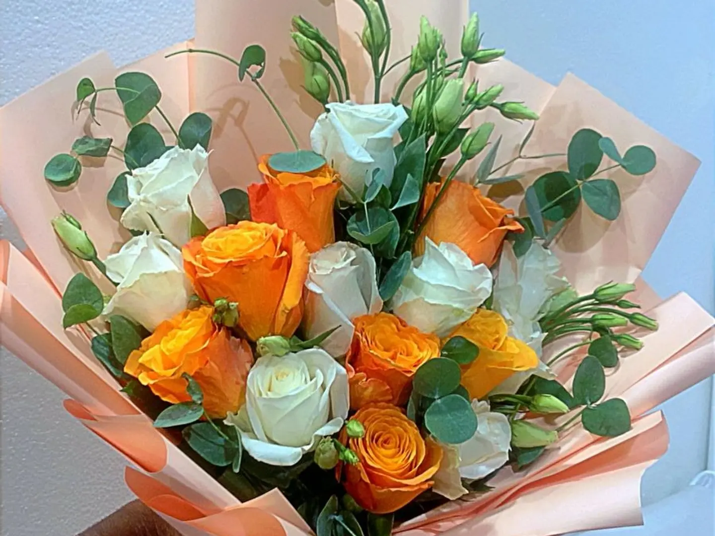 Harmonious Orange And White Bouquet