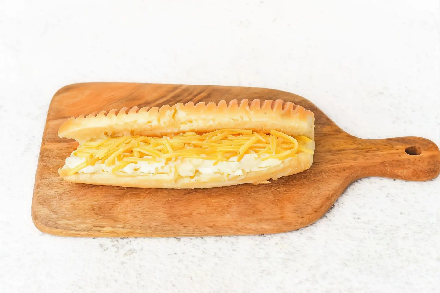 جبن شيدر مع طحينه