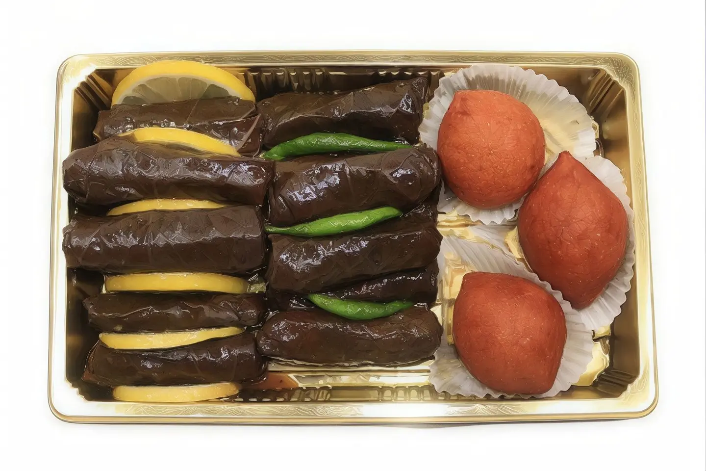 صحن ورق عنب مع الكبة