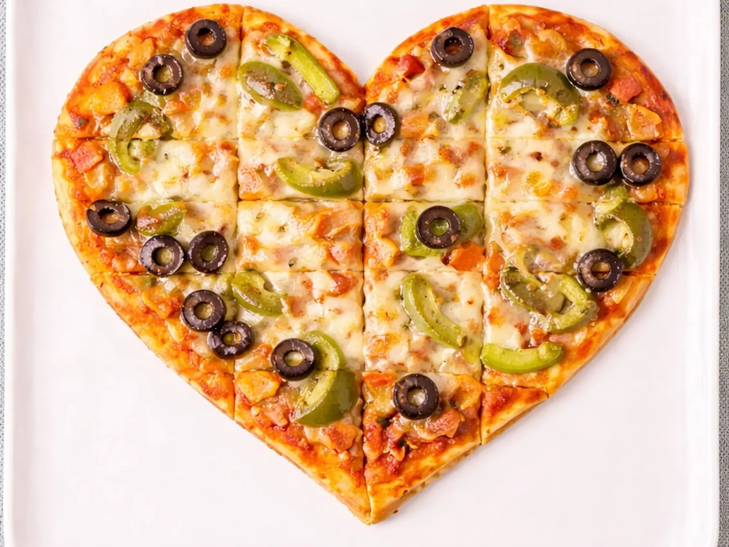 بيتزا خضار قلب