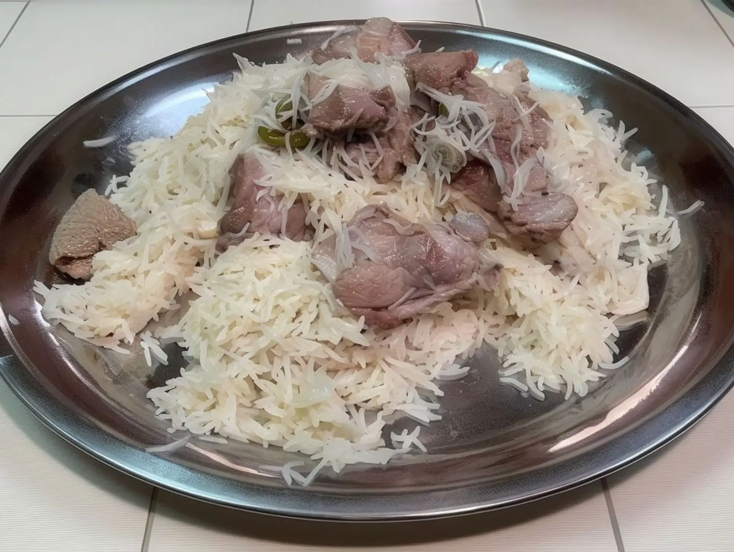 Meat Madgoat With Rice