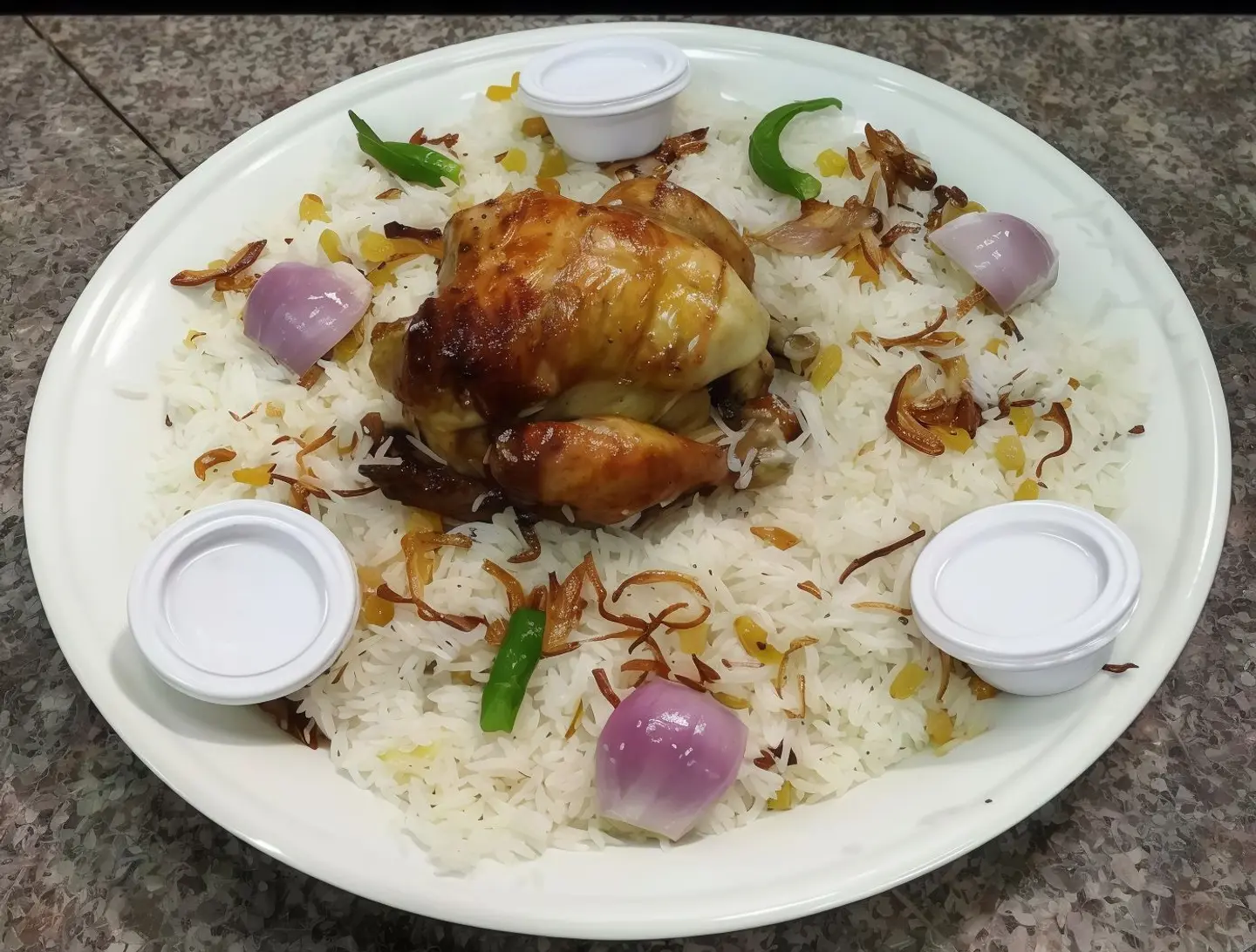 Grilled Chicken With Rice - Whole Chicken