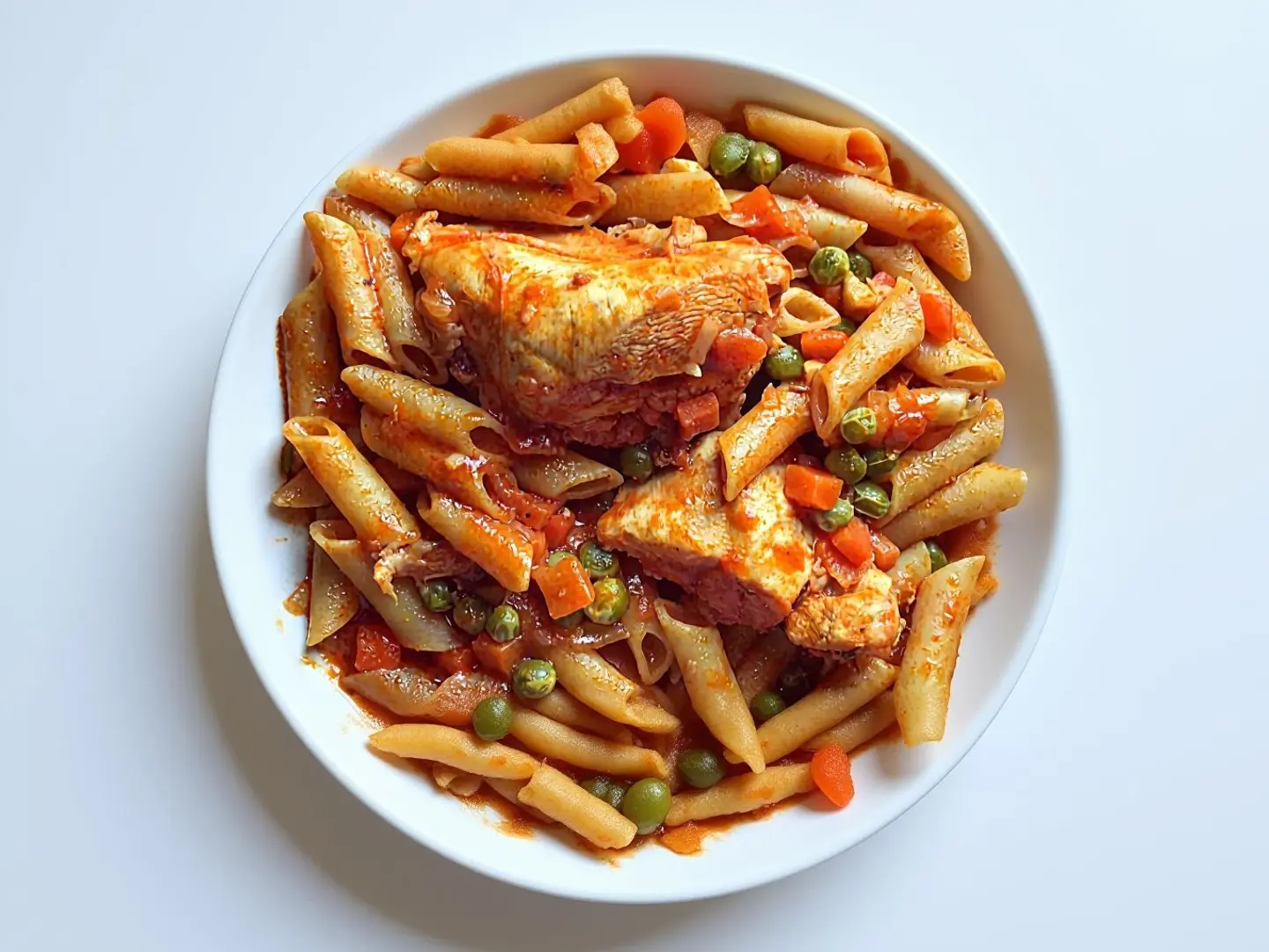 كبسة المكرونة بالدجاج تندر الصحية