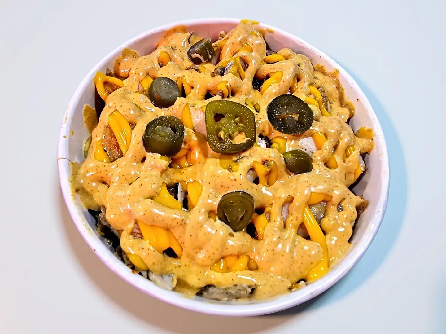 اللحم الصحي بصوص الجبنة والهلابينو