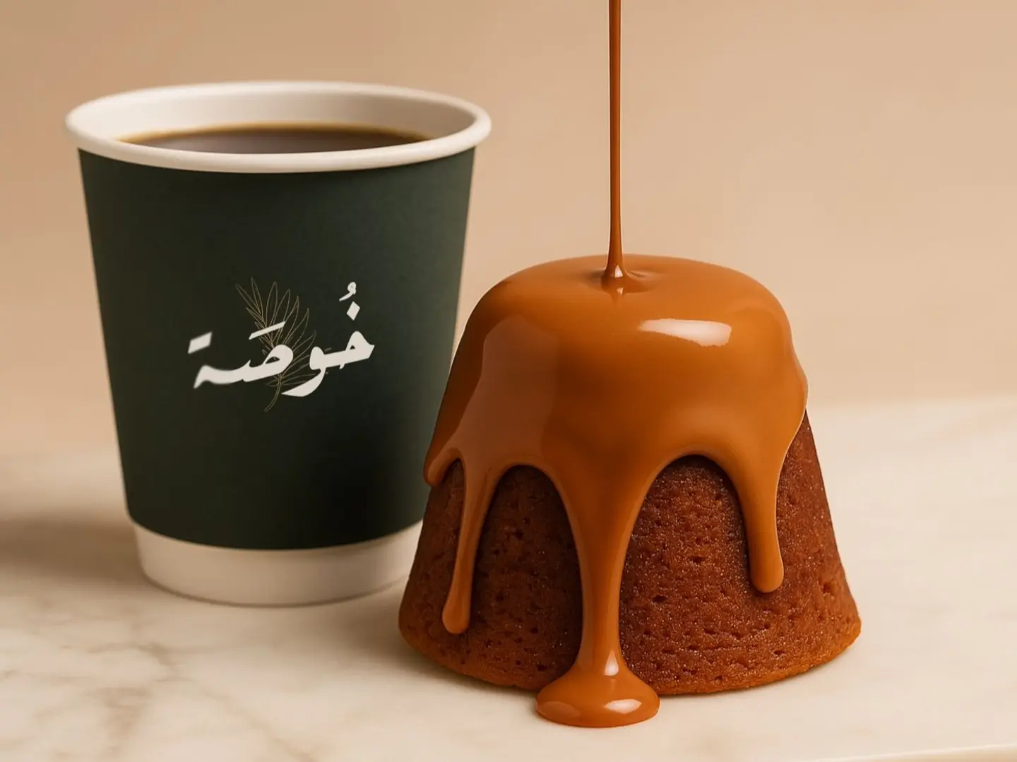 Coffee Of The Day + Khussa Cake