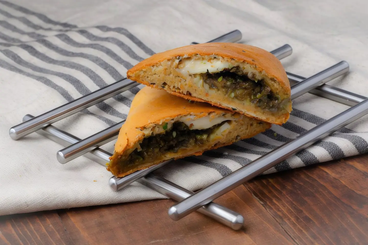 فطيره خبز احمر بالجبن والزعتر